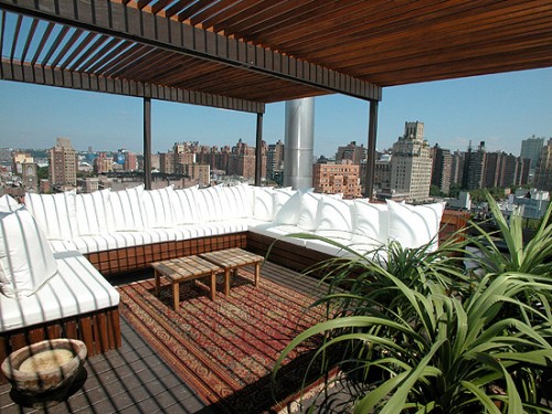 Modern Rooftop Terrace Pergola