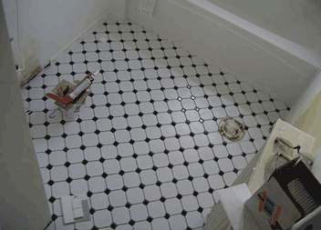 Bathroom floor tile