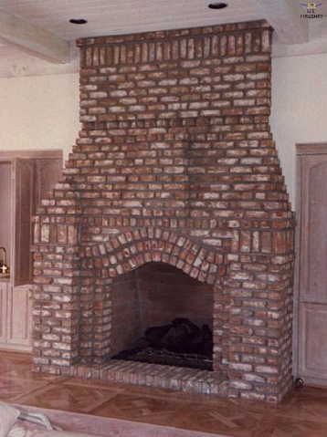 brick fireplace picture
