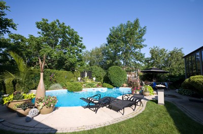 landscaping ideas for backyard with pool