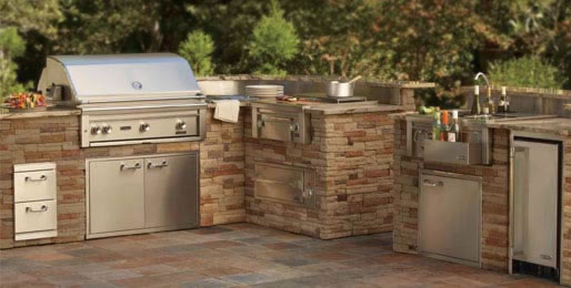 outdoor grills built in