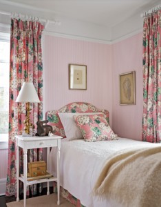 pink bedroom curtains