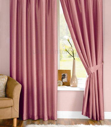 pink bedroom curtains