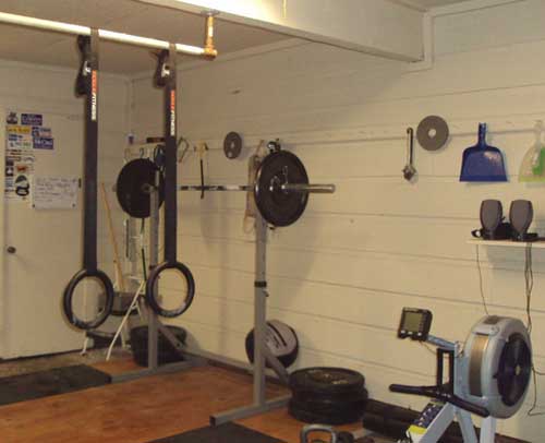 garage was transform to a gym