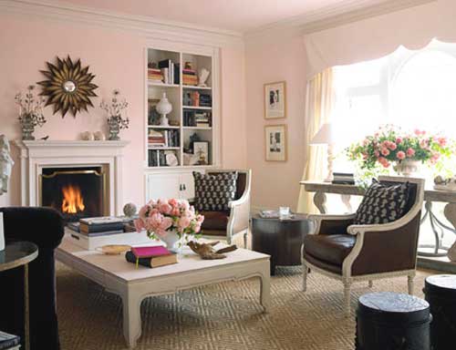 Pink and brown color for the interior